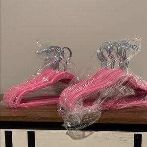 Set of Pink Velvet Hangers
